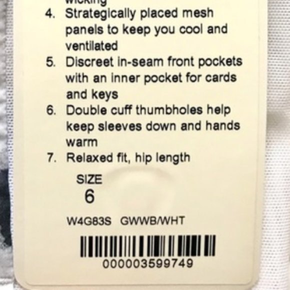 Lululemon Noir Jacket, W6 - Picture 14 of 14